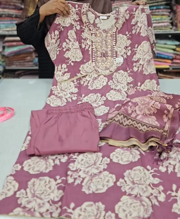 Premium Vatican Top Bottom & Dupatta Set | TS2053
